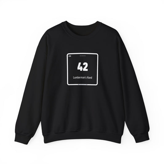 42 - Lumberman's Hand Sweatshirt - Periodic Poker Style